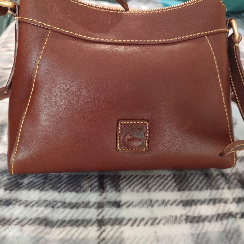 Dooney & Bourke Brown Leather Cassidy Crossbody with Timeless Design